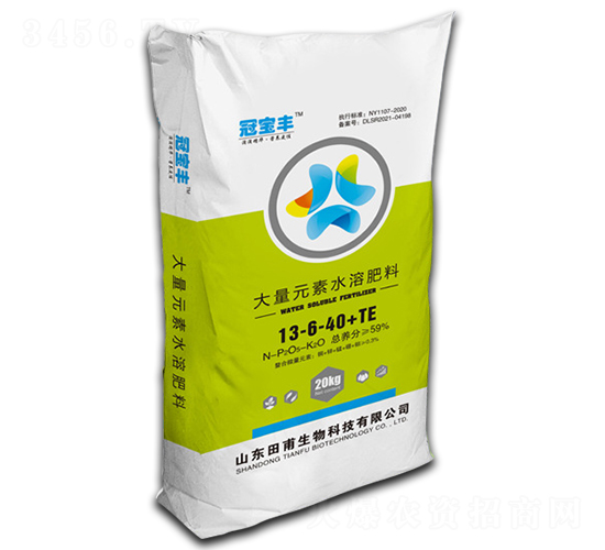 大量元素水溶肥料13-6-40+TE-冠寶豐-田甫生物