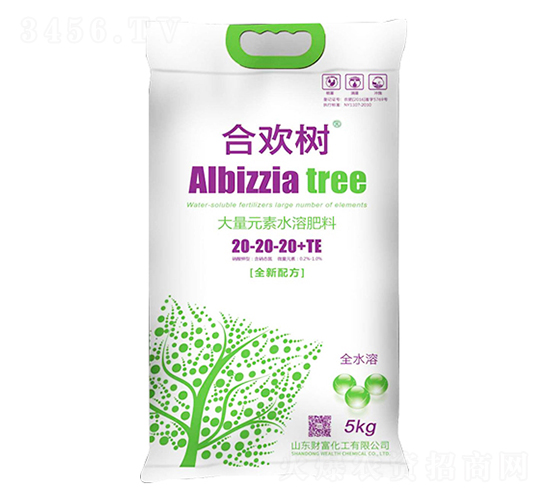 5kg大量元素水溶肥料20-20-20+TE-合歡樹-財富化工