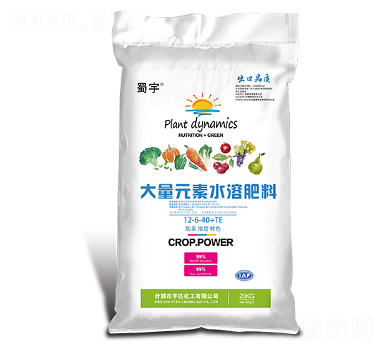 大量元素水溶肥料12-6-40+TE-蜀宇-宇達化工