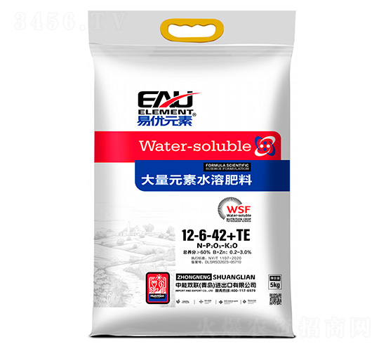 大量元素水溶肥料12-6-42+TE-易優元素-中能雙聯