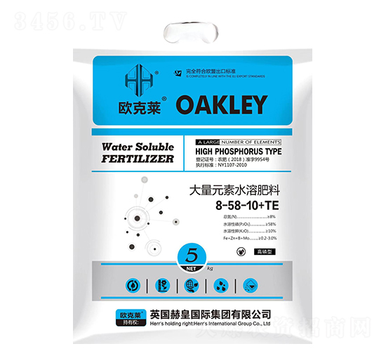 大量元素水溶肥料8-58-10+TE-歐克萊-森正達生物
