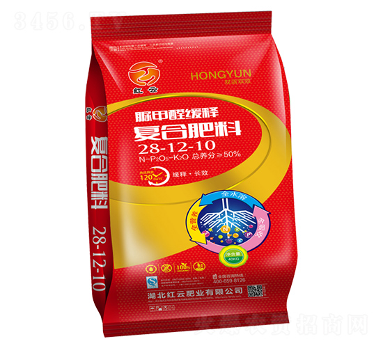 脲甲醛緩釋復合肥料28-12-10-紅云