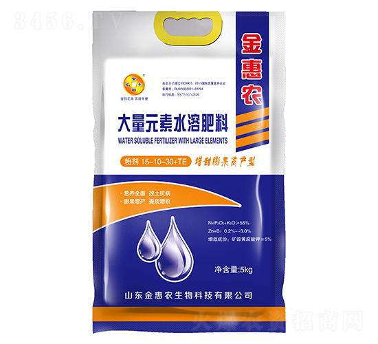 增甜膨果高產型大量元素水溶肥料15-10-30+TE（袋）-金惠農