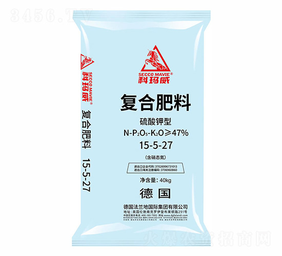 硫酸鉀型復(fù)合肥料15-5-27-科瑪威-法蘭地