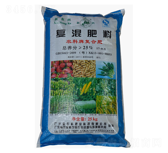 25%復混肥料17-0-8-新農科生物