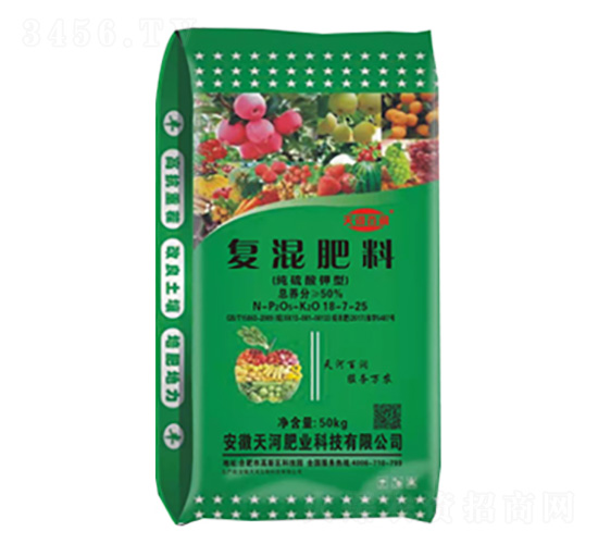 純硫酸鉀型復混肥料18-7-25-天河肥業