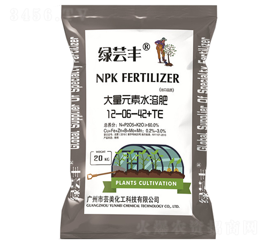 高鉀型大量元素水溶肥料12-06-42+TE-綠蕓豐-創信聯豐