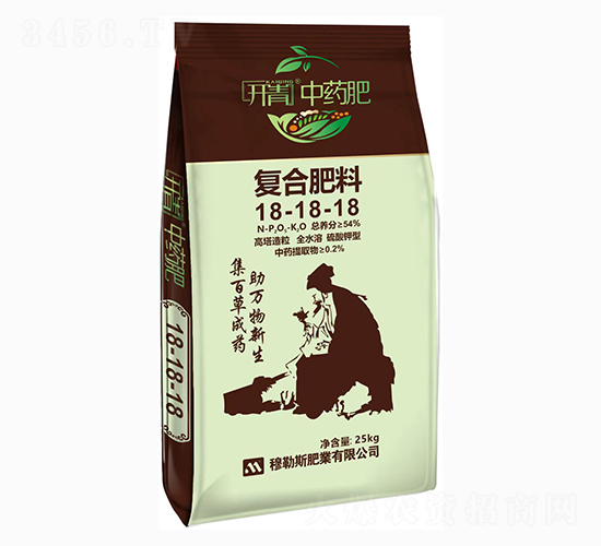 硫酸鉀型高塔造粒復合肥料18-18-18-開青中藥肥-穆勒斯肥業