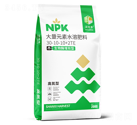 生物酶增效型高氮型大量元素水溶肥料30-10-10+2TE-沃炫豐-蒙客利肥業
