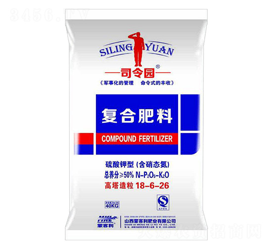 硫酸鉀型復合肥料18-6-26-司令園-蒙客利肥業