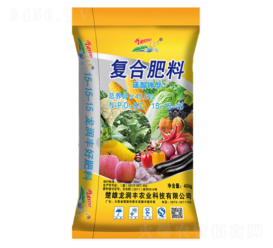 硫酸鉀型復(fù)合肥料15-15-15-龍潤(rùn)豐
