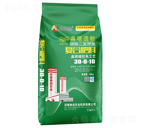 高塔造粒磷酸二氫鉀型復合肥料30-0-10-奧萊鑫-芒碭肥業