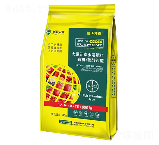 有機·硝酸鉀型大量元素水溶肥料12-6-40+TE+腐植酸-帷沃獨真-禾盼農業
