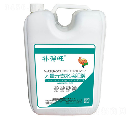 大量元素水溶肥料液體肥175-175-175-補得旺-云大科技