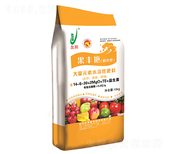 果豐艷大量元素水溶肥料14-6-30+2MgO+TE+益生菌-友邦