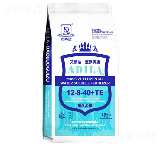 大量元素水溶肥料12-8-40+TE-艾蒂拉·寶羅貴族